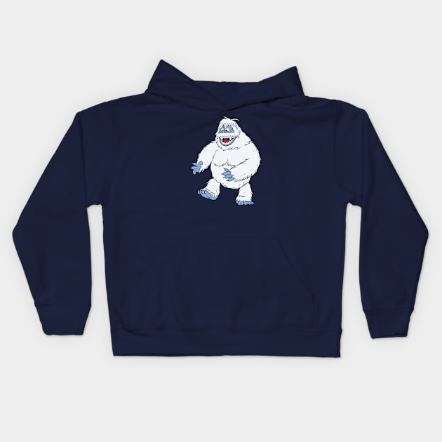 Abominable Snow Monster Kids Hoodie by Yusa The Faith